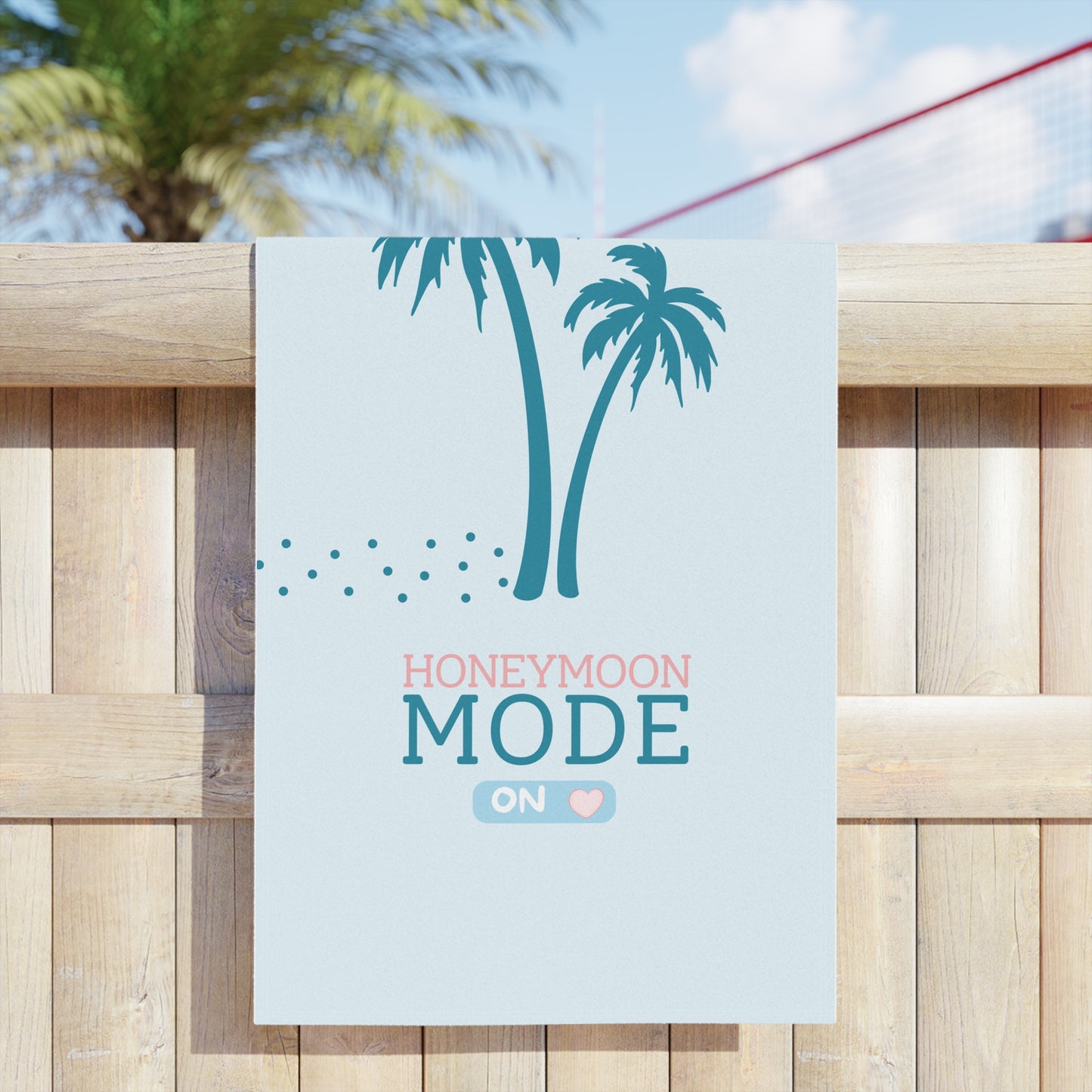 🏖️ Honeymoon Mode Premium-Strandtuch – Türkis