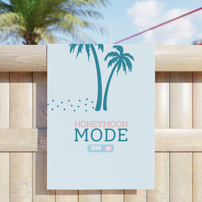 🏖️ Honeymoon Mode Premium-Strandtuch – Türkis
