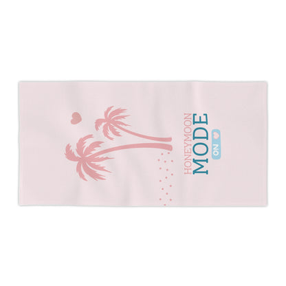 🏖️ Honeymoon Mode Premium-Strandtuch – Rosa