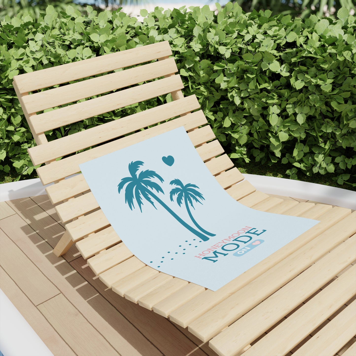 🏖️ Honeymoon Mode Premium-Strandtuch – Türkis