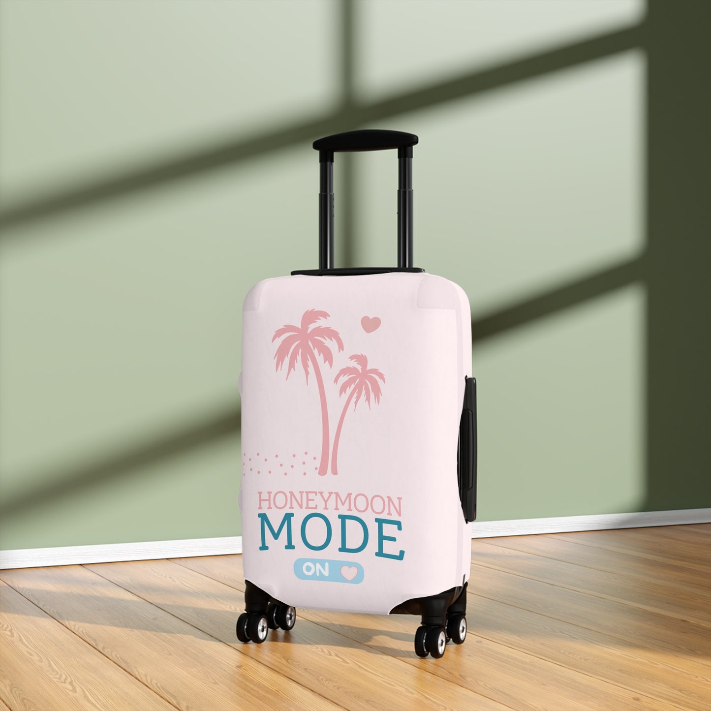 🧳 Honeymoon Mode Kofferhülle – Stretch Luggage Cover | Rosa