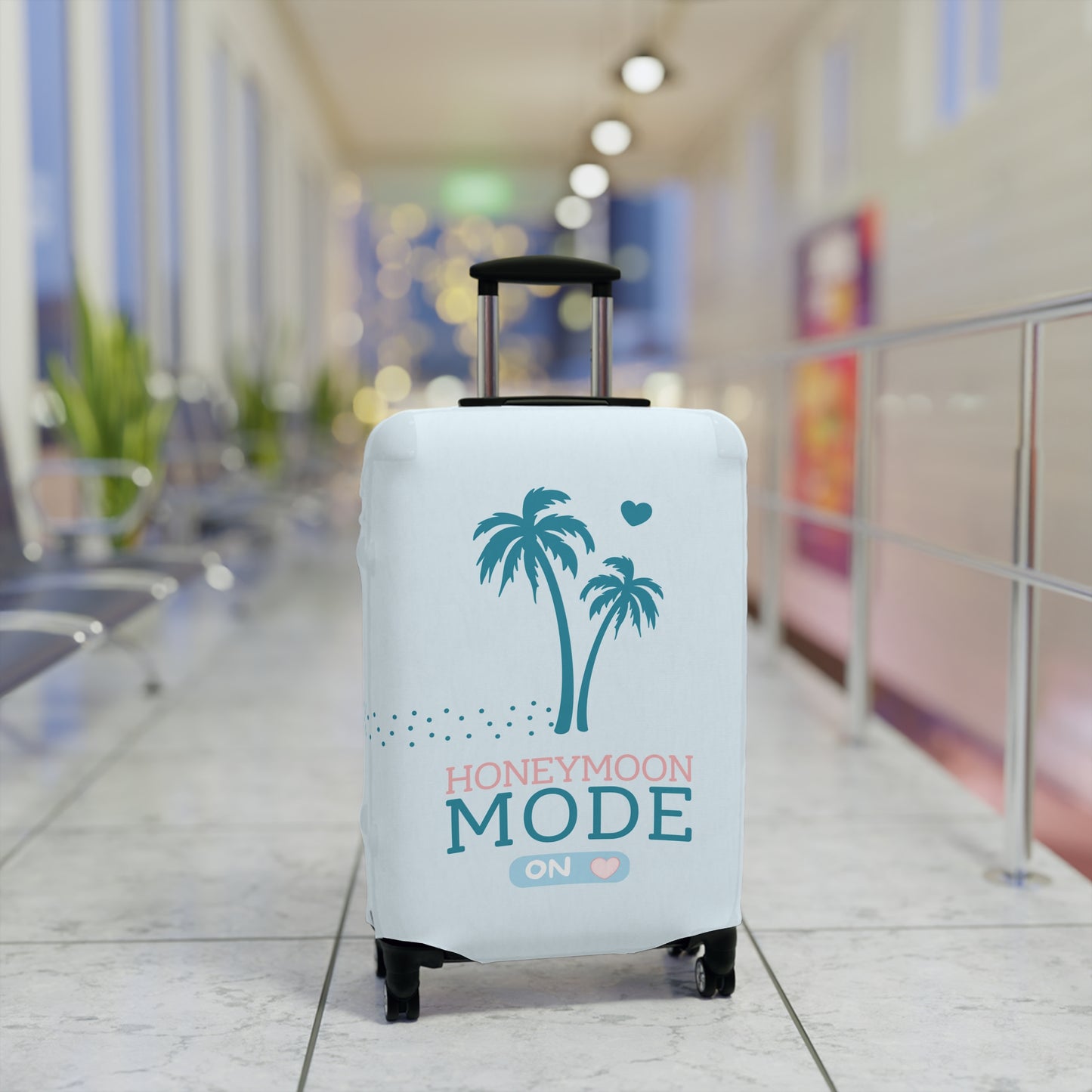 🧳 Honeymoon Mode Kofferhülle – Stretch Luggage Cover | Türkis