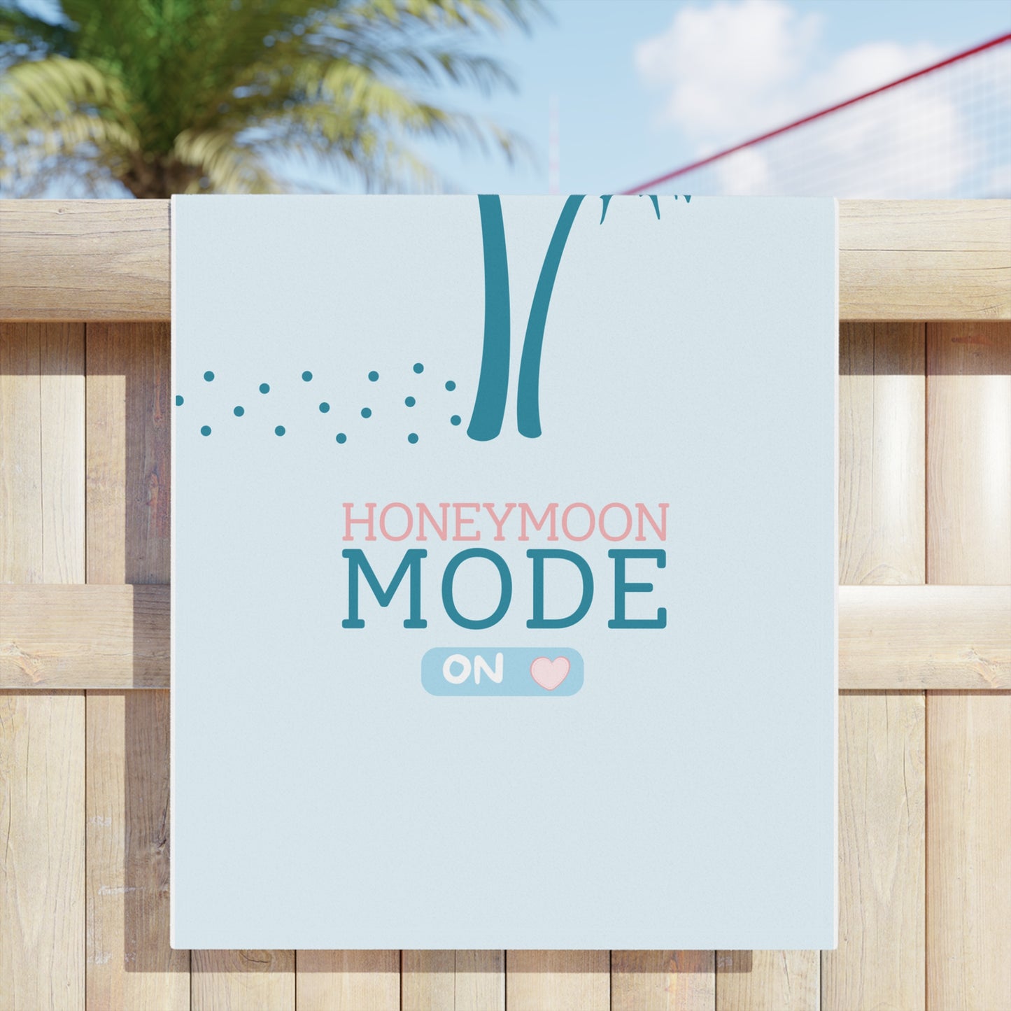 🏖️ Honeymoon Mode Premium-Strandtuch – Türkis