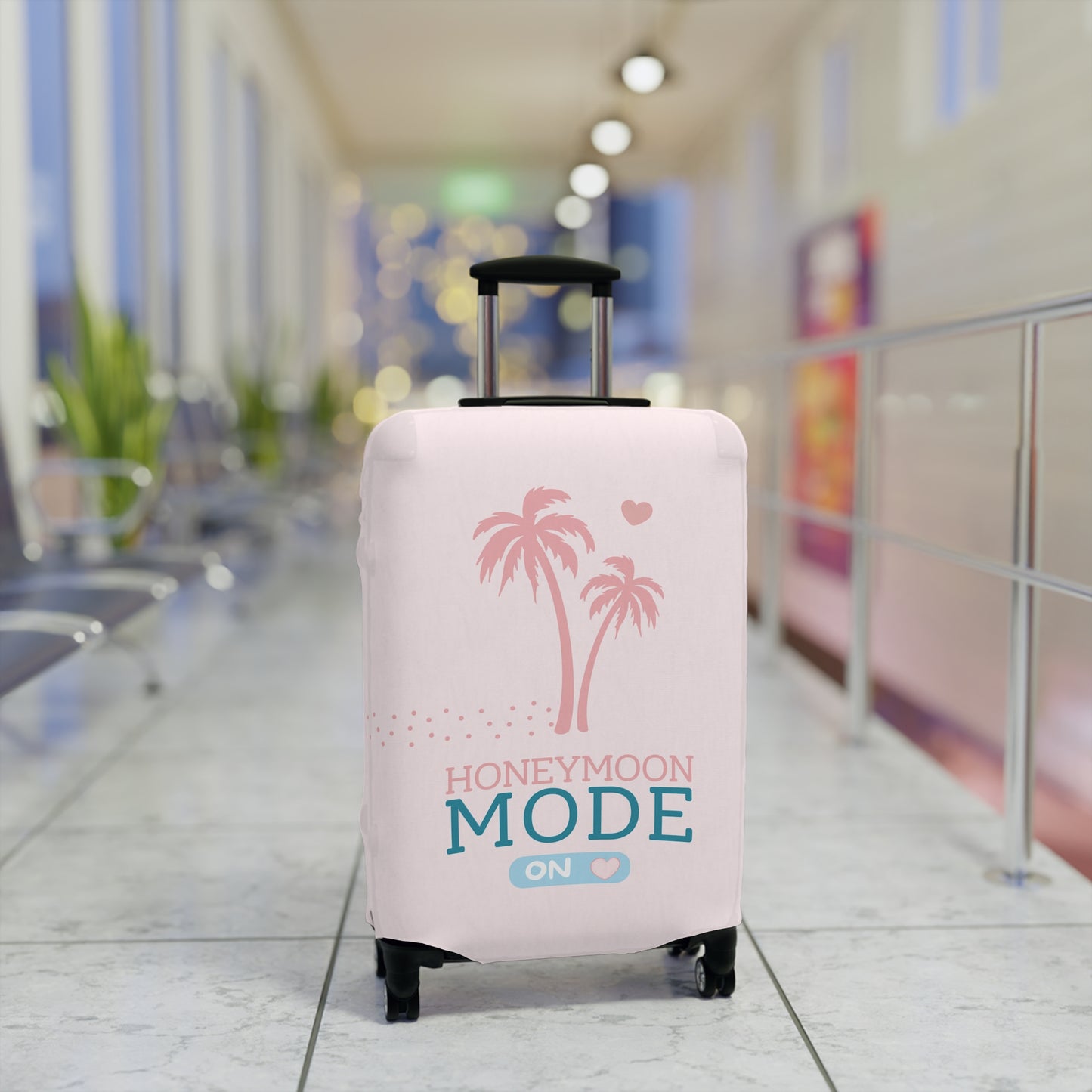 🧳 Honeymoon Mode Kofferhülle – Stretch Luggage Cover | Rosa