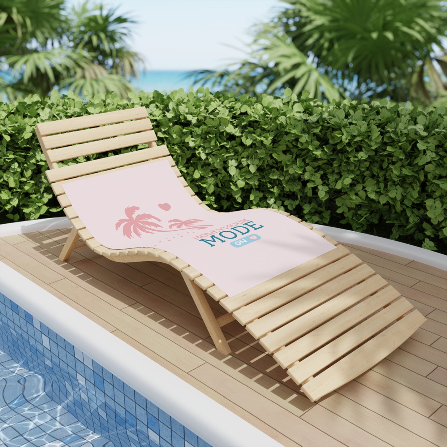 🏖️ Honeymoon Mode Premium-Strandtuch – Rosa