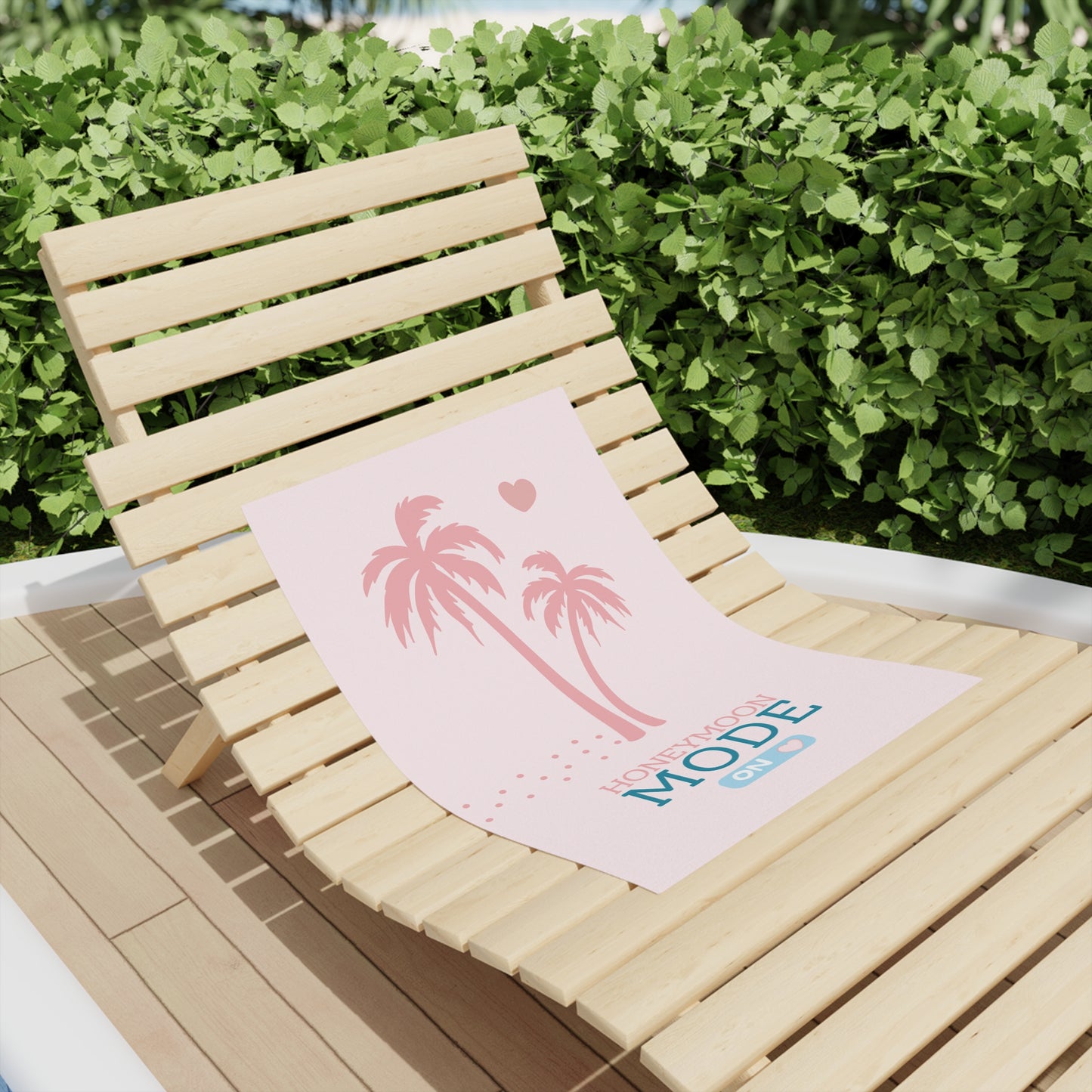 🏖️ Honeymoon Mode Premium-Strandtuch – Rosa