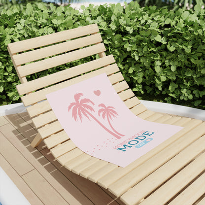 🏖️ Honeymoon Mode Premium-Strandtuch – Rosa