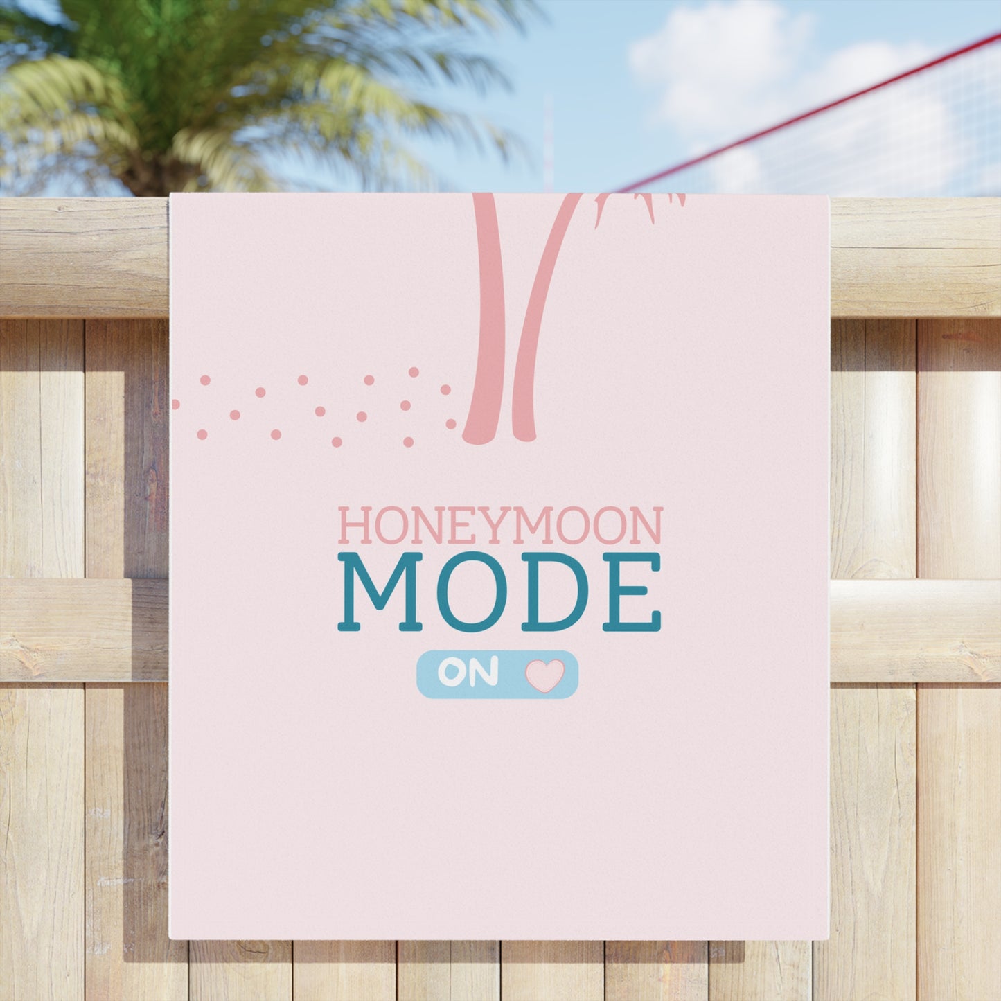 🏖️ Honeymoon Mode Premium-Strandtuch – Rosa