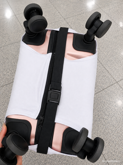 🧳 Honeymoon Mode Kofferhülle – Stretch Luggage Cover | Rosa