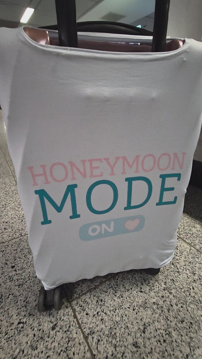 🧳 Honeymoon Mode Kofferhülle – Stretch Luggage Cover | Türkis