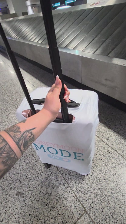 🧳 Honeymoon Mode Kofferhülle – Stretch Luggage Cover | Türkis